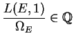 $\displaystyle \frac{L(E,1)}{\Omega_E} \in \mathbb{Q}$