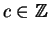 $ c\in\mathbb{Z}$