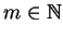 $ m\in\mathbb{N}$