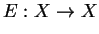 $\displaystyle E : X \rightarrow X
$