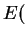 $ E($