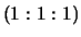 $ (1:1:1)$