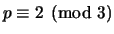 $ p\equiv 2\pmod{3}$