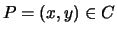 $ P=(x,y)\in C$