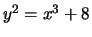 $ y^2=x^3+8$