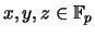 $ x,y,z\in {\mathbb{F}}_p$
