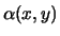 $\displaystyle \alpha(x,y)$