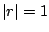 $ \vert r\vert=1$