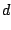 $\displaystyle d$