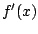 $\displaystyle f'(x)$