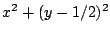 $\displaystyle x^2 + (y-1/2)^2$
