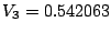 $ V_{3} = 0.542063$