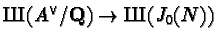 $\mbox{\cyr X}(A^{\vee}/\mathbf{Q})\rightarrow\mbox{\cyr X}(J_0(N))$