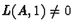 $L(A,1)\neq 0$