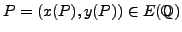 $ P=(x(P),y(P)) \in E(\mathbb{Q})$