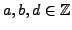 $ a,b,d \in \mathbb{Z}$