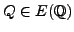 $ Q \in E(\mathbb{Q})$