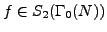 $ f\in S_2(\Gamma_0(N))$