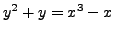 $ y^2+y=x^3-x$