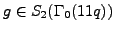 $ g \in S_2(\Gamma_0(11q))$