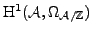 $ \H ^1(\mathcal{A},\Omega_{\mathcal{A}/\mathbb{Z}})$