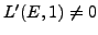 $ L'(E,1)\neq 0$