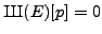 $ {\mbox{{\fontencoding{OT2}\fontfamily{wncyr}\fontseries{m}\fontshape{n}\selectfont Sh}}}(E)[p] = 0$