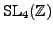 $ {\rm SL}\sb 4(\Bbb Z)$