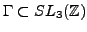 $ \Gamma\subset SL_{3} (\mathbb{Z})$