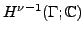 $ H^{\nu -1} (\Gamma ; \mathbb{C})$