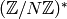 (\mathbb{Z}/N\mathbb{Z})^*