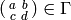 \left(\begin{smallmatrix}a&b\\c&d\end{smallmatrix}\right)\in\Gamma
