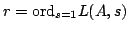 $ r={\mathrm{ord}}_{s=1} L(A,s)$