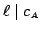 $ \ell \mid {c_{\scriptscriptstyle{A}}}$