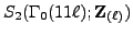 $ S_2(\Gamma_0(11\ell);{{\bf {Z}}_{(\ell)}})$