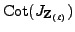 $ {\rm Cot}(J_{{{\bf {Z}}_{(\ell)}}})$