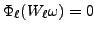 % latex2html id marker 8587
$ \Phi_\ell (W_\ell \omega) = 0$