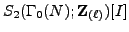 $ S_2(\Gamma_0(N);{{{\bf {Z}}_{(\ell)}}})[I]$