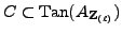 $ C\subset {\mathrm{Tan}}(A_{{{\bf {Z}}_{(\ell)}}})$