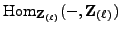 $ {\rm Hom}_{{{\bf {Z}}_{(\ell)}}}(-,{{\bf {Z}}_{(\ell)}})$