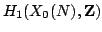 $ H_1(X_0(N),{\bf {Z}})$