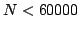 $ N<60000$