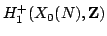 $ H_1^{+}(X_0(N),{\bf {Z}})$