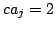 $ ca_j=2$