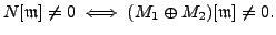 $ N[\mathfrak{m}]\neq 0$