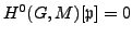 $ H^1(G, M)[\mathfrak{p}]= 0$