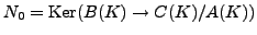 $ B(K)[\ell] \subset N_0$