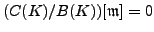 $ C(K)/B(K) \hookrightarrow Q(K)$