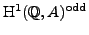 $ \H ^1(\mathbb{Q},A)$