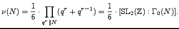 $ \nu(N)$